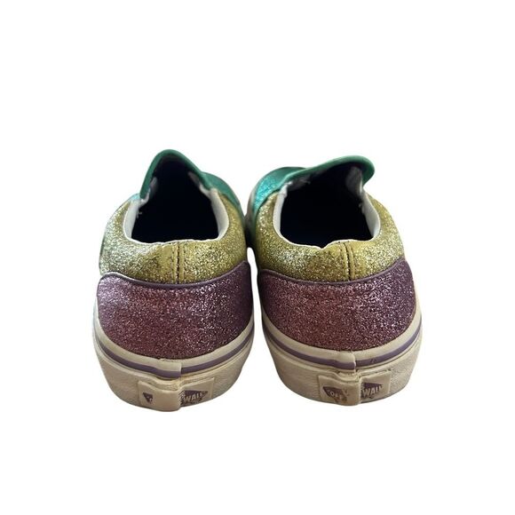 Vans Classic Slip On Glitter Sneakers Size Kids 3 Multicolor - Picture 4 of 7